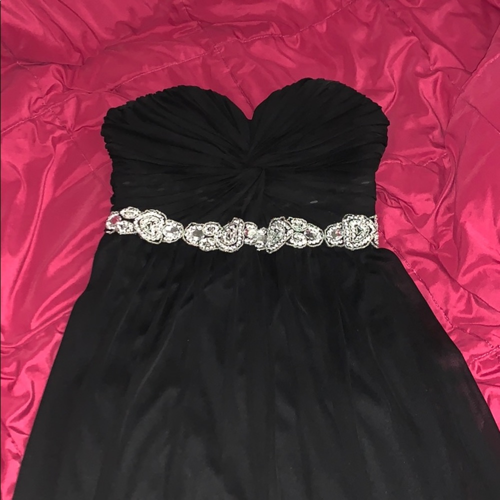 David’s Bridal long black prom dress